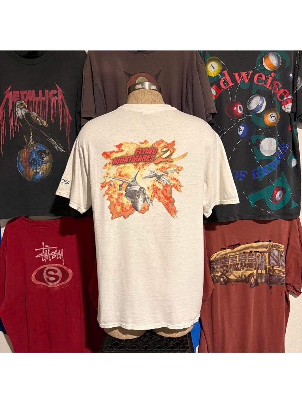Vintage  Rare1990s Flying Nightmares 2 Development T-shirt